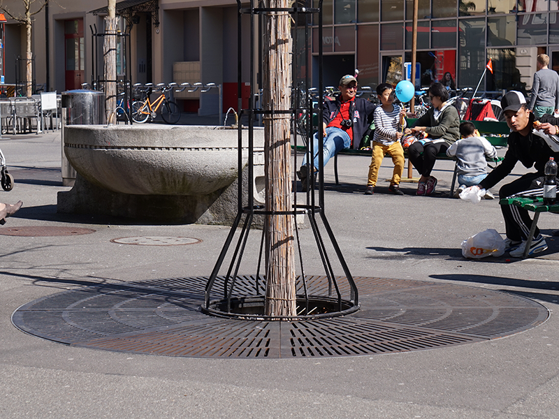 Tree-protection grating