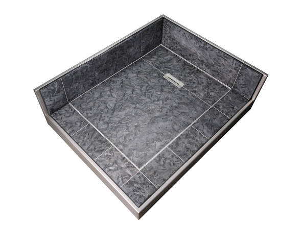 DBF Pannello doccia in acciaio inox con giunto